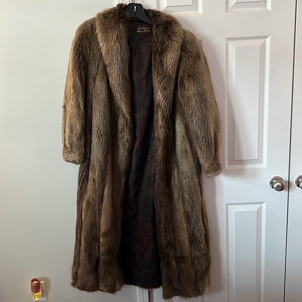 Full length Beaver silk lined coat